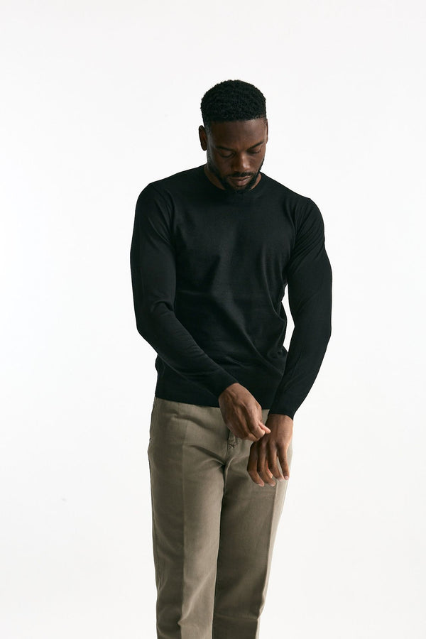 Maglia in cashmere e seta nero men Mauro ottaviani