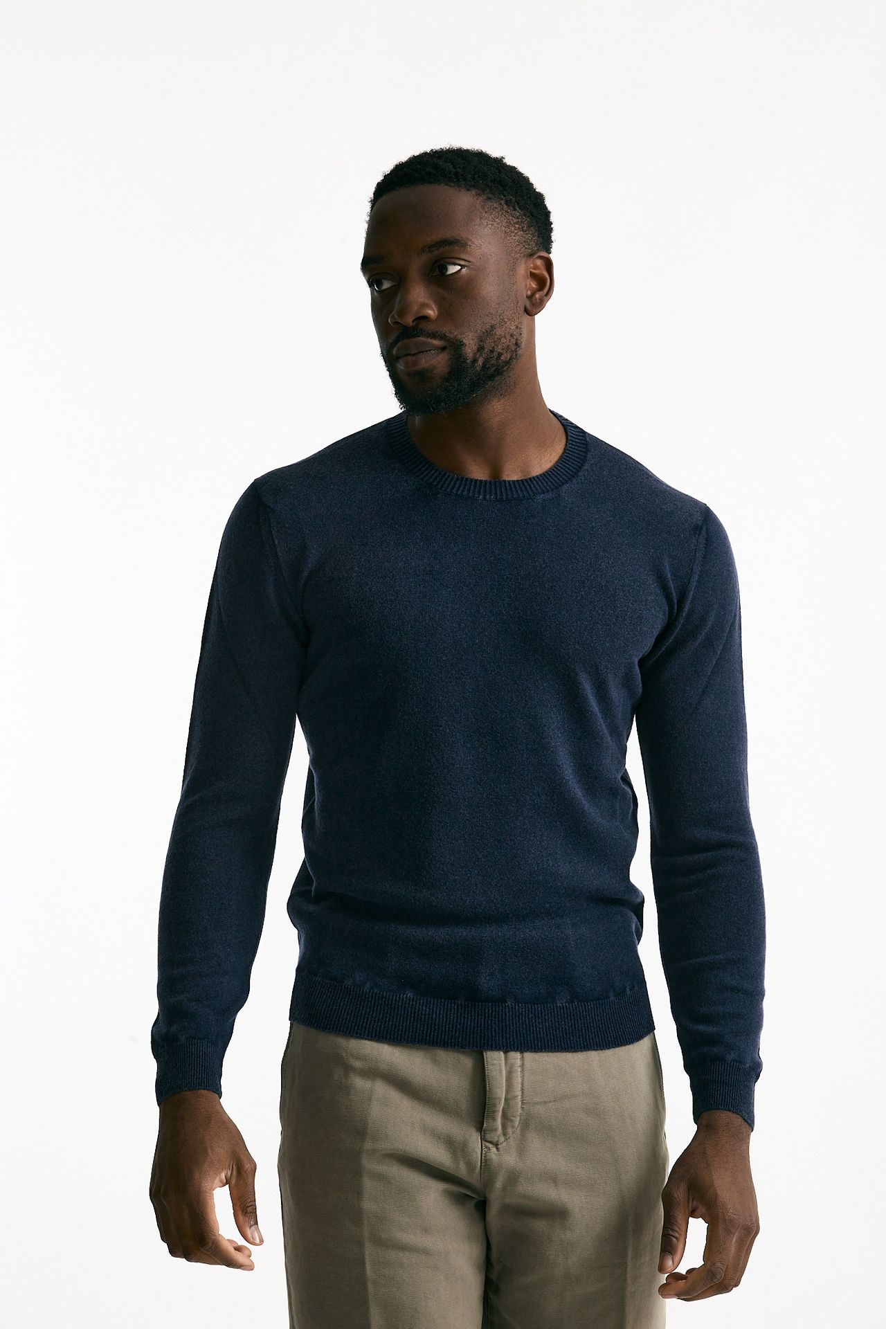 Maglia in lana e cashmere lavata blu men Mauro ottaviani - 1