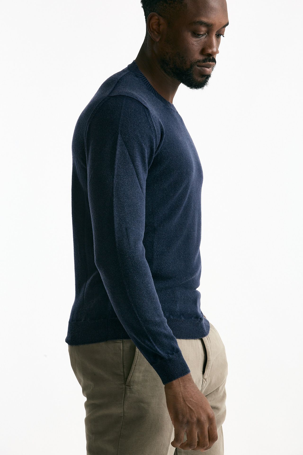 Maglia in lana e cashmere lavata blu men Mauro ottaviani - 3