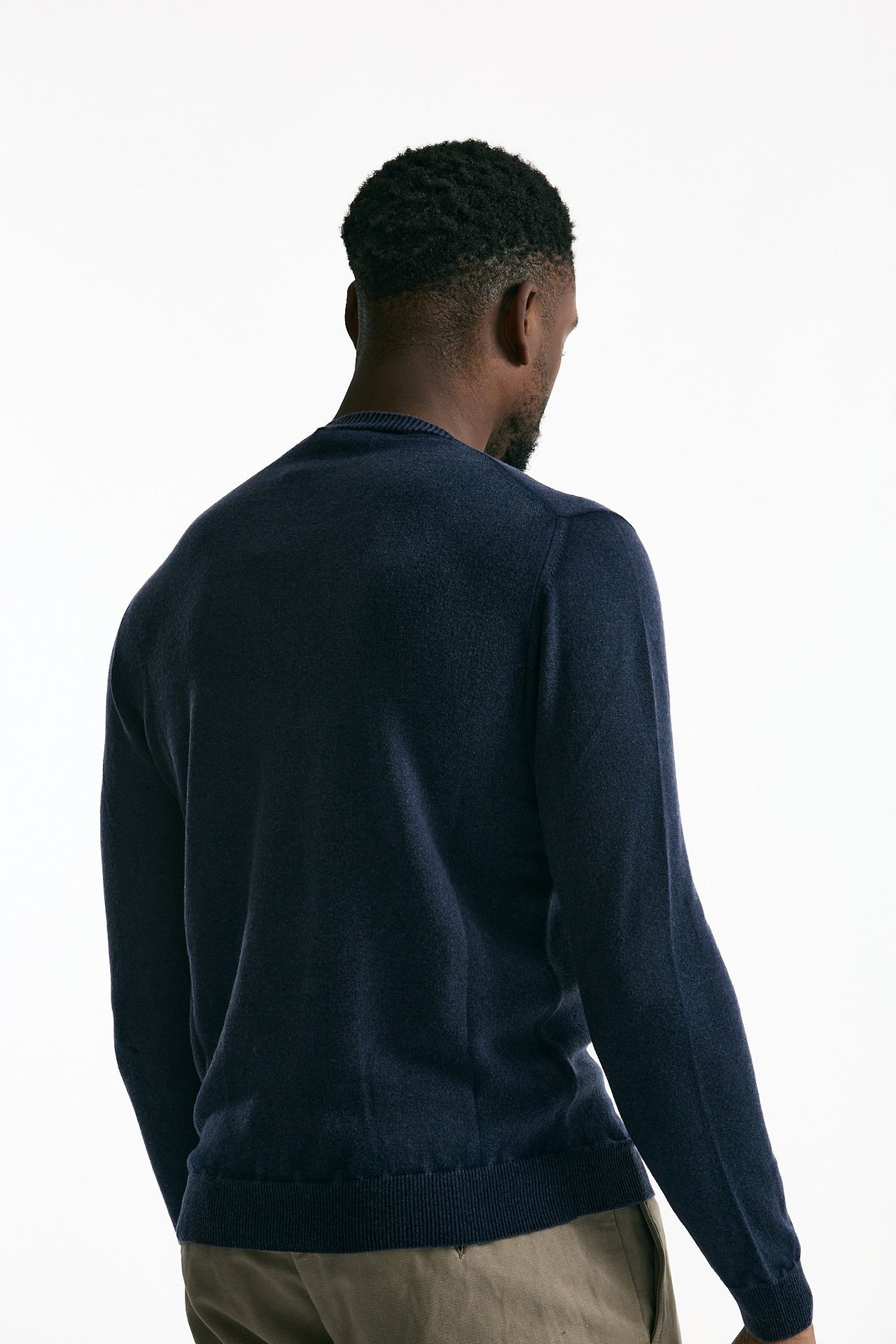 Maglia in lana e cashmere lavata blu men Mauro ottaviani - 4