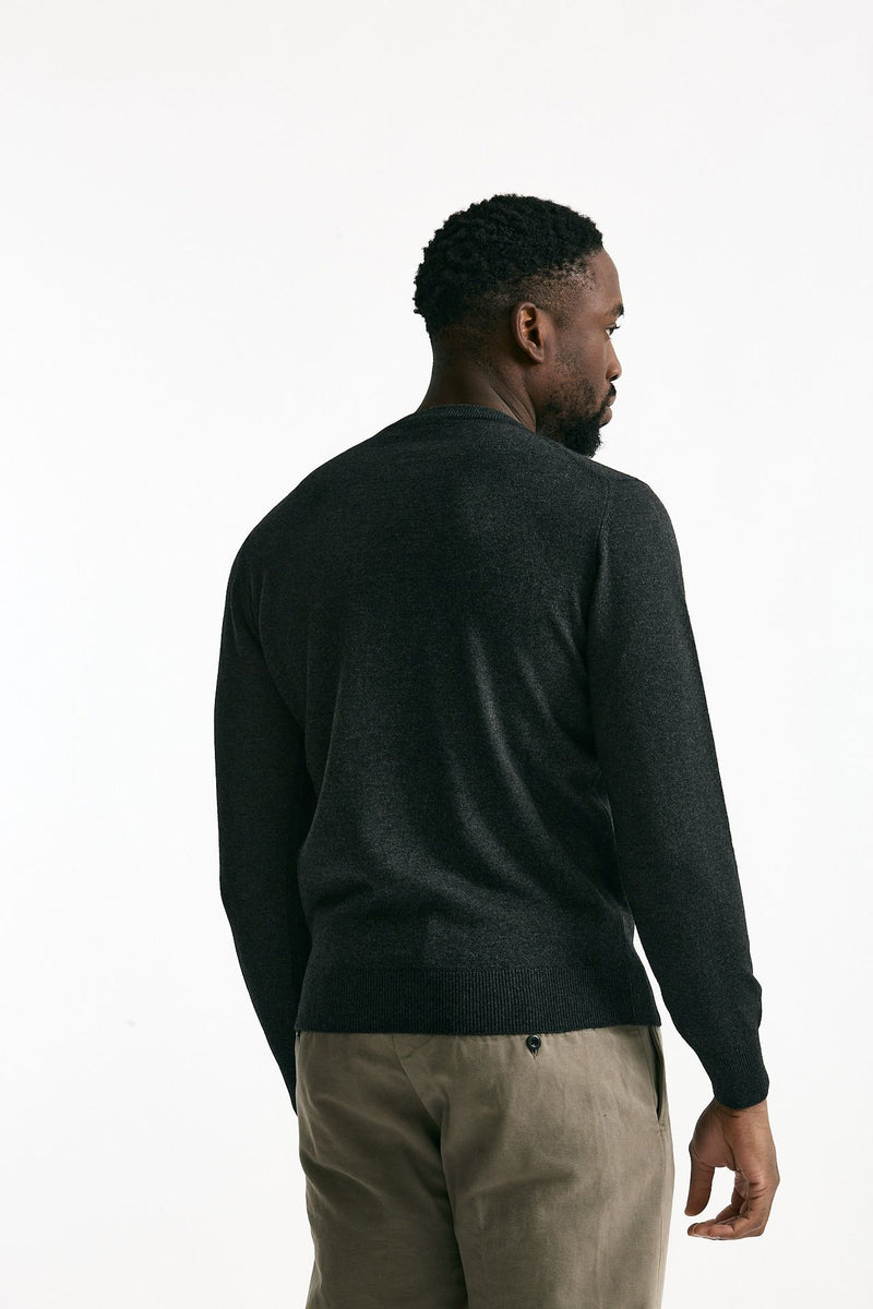 Maglia in lana e cashmere grigio antracite men Mauro ottaviani - 3