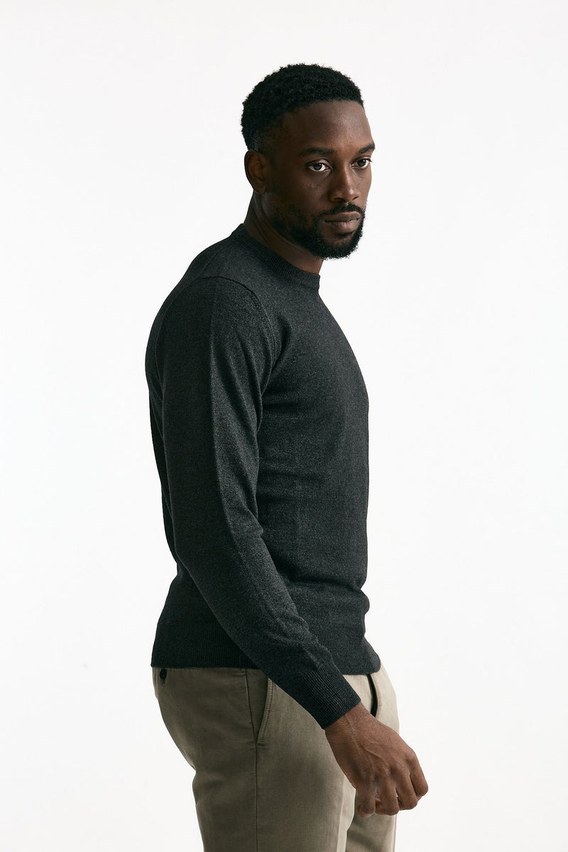 Maglia in lana e cashmere grigio antracite men Mauro ottaviani - 4