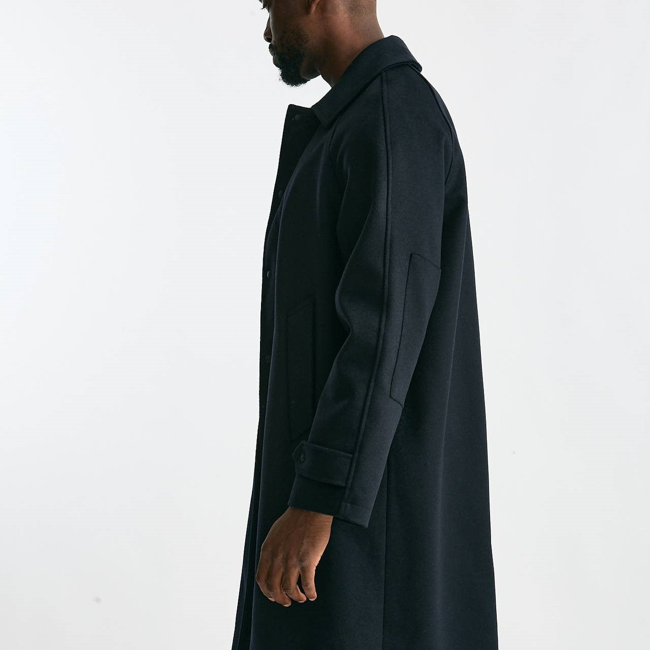 Cappotto monopetto in lana blu men Paltò - 10