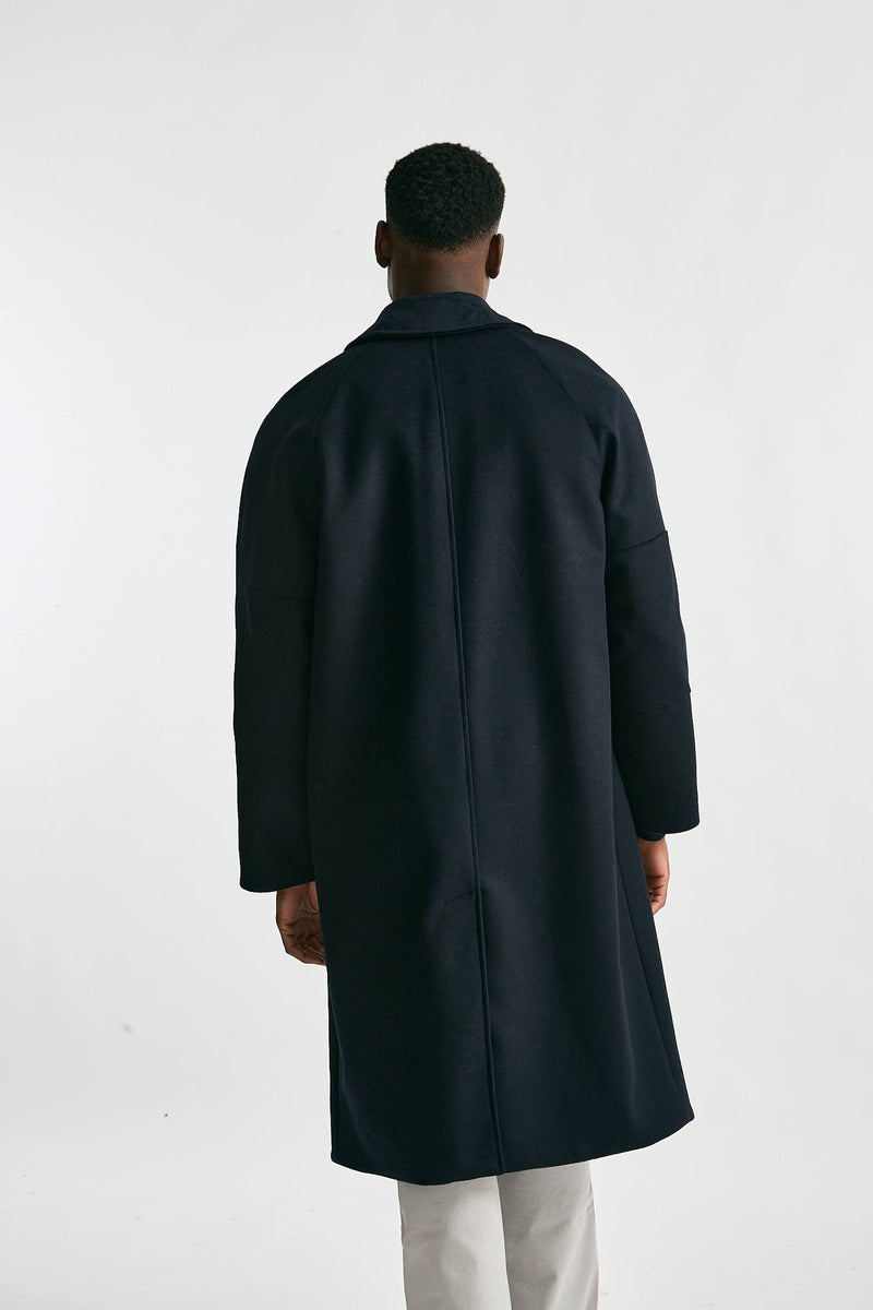 Cappotto monopetto in lana blu men Paltò - 3