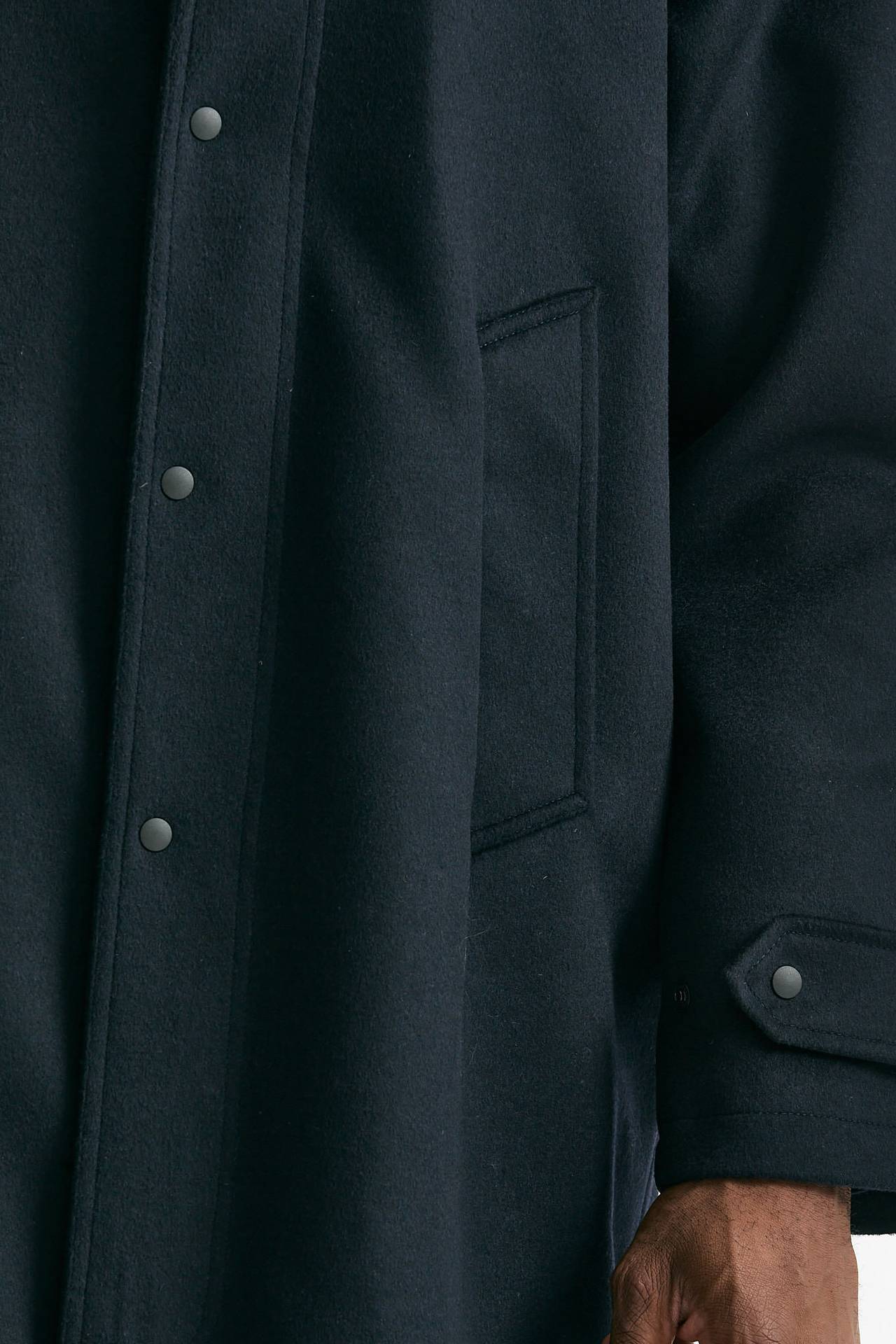 Cappotto monopetto in lana blu men Paltò - 8