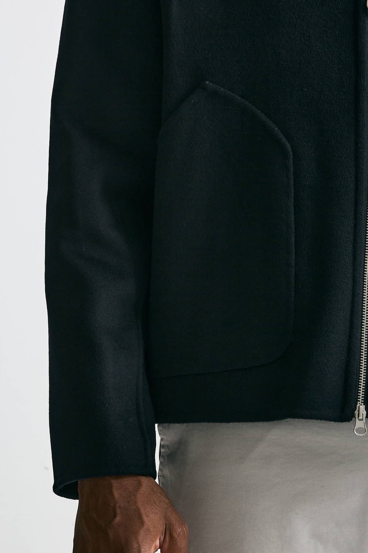 Giubbino lana nylon blu/black men Paltò - 9