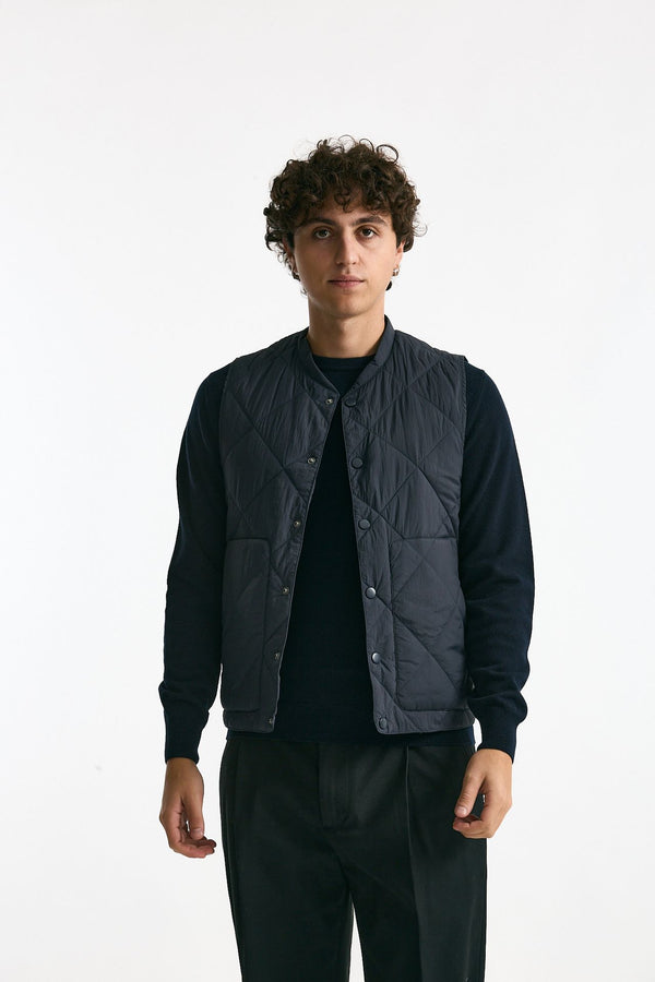 Gilet trapuntato blu men Paltò