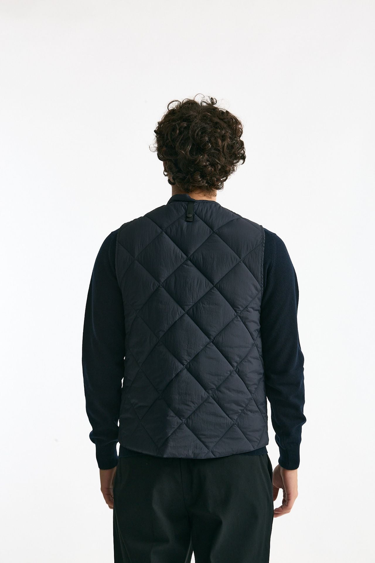 Gilet trapuntato blu men Paltò - 3