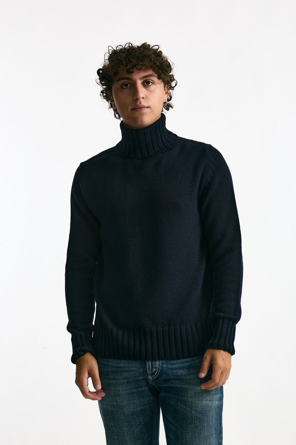 Dolcevita in lana blu men ( p - s )