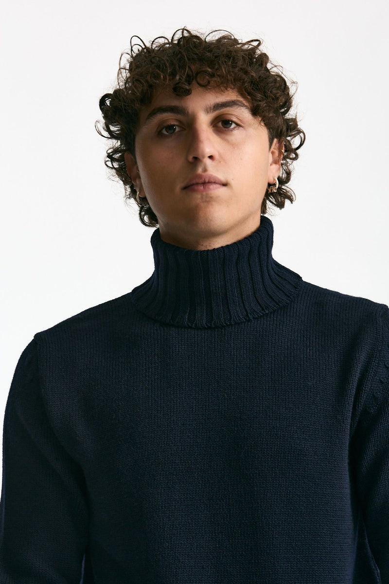 Dolcevita in lana blu men ( p - s ) - 5