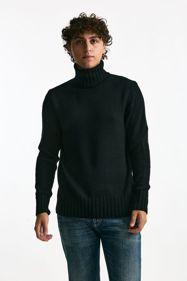 Dolcevita in lana nero men ( p - s )