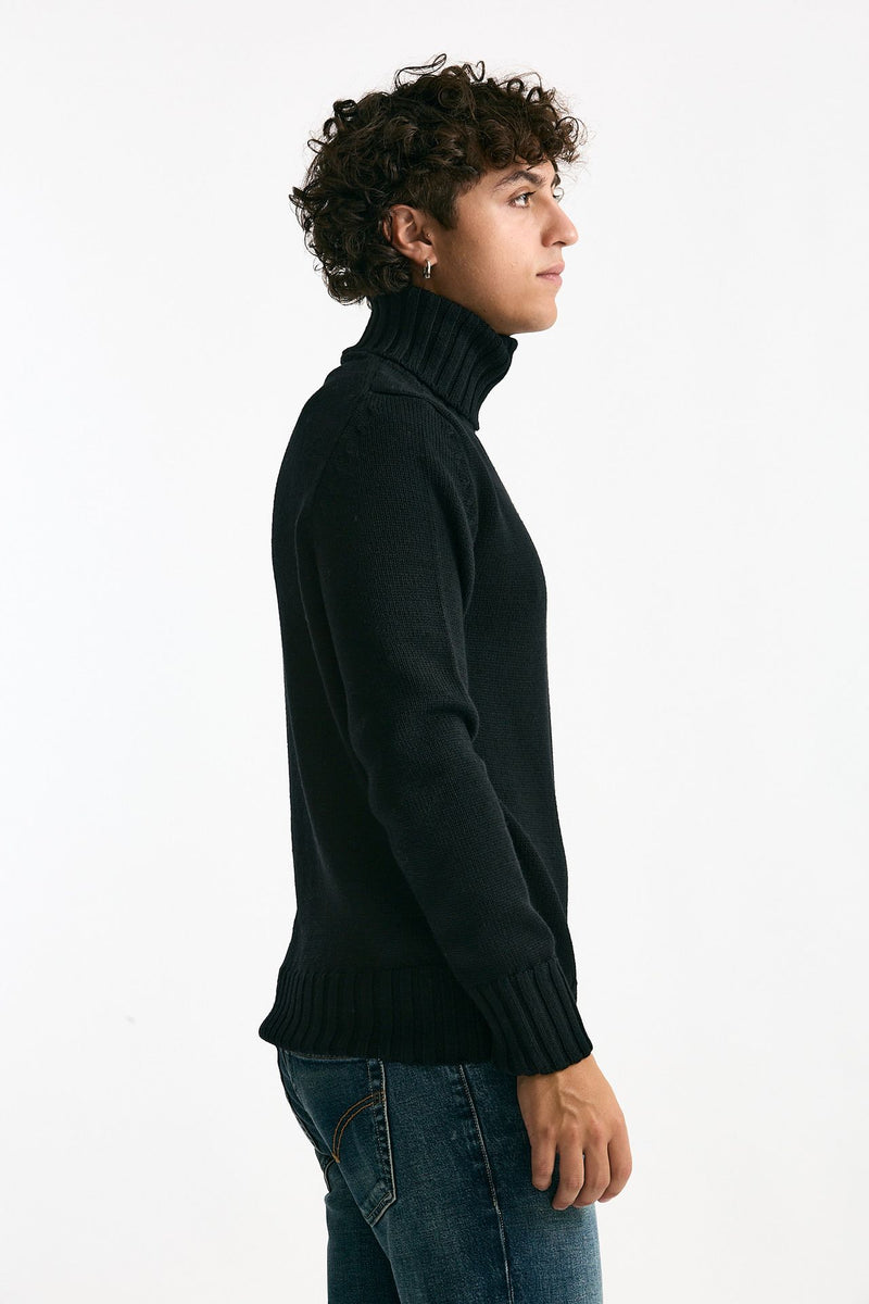 Dolcevita in lana nero men ( p - s ) - 3