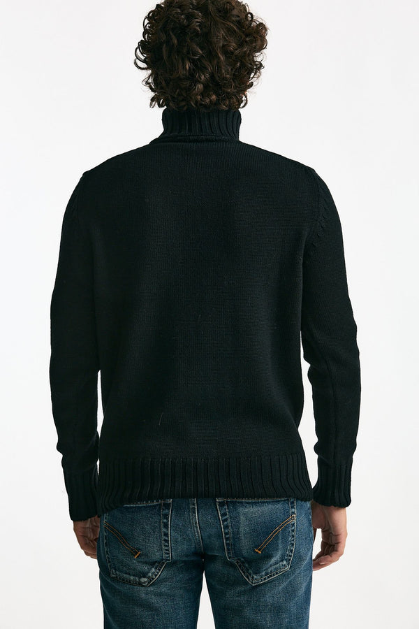 Dolcevita in lana nero men ( p - s )