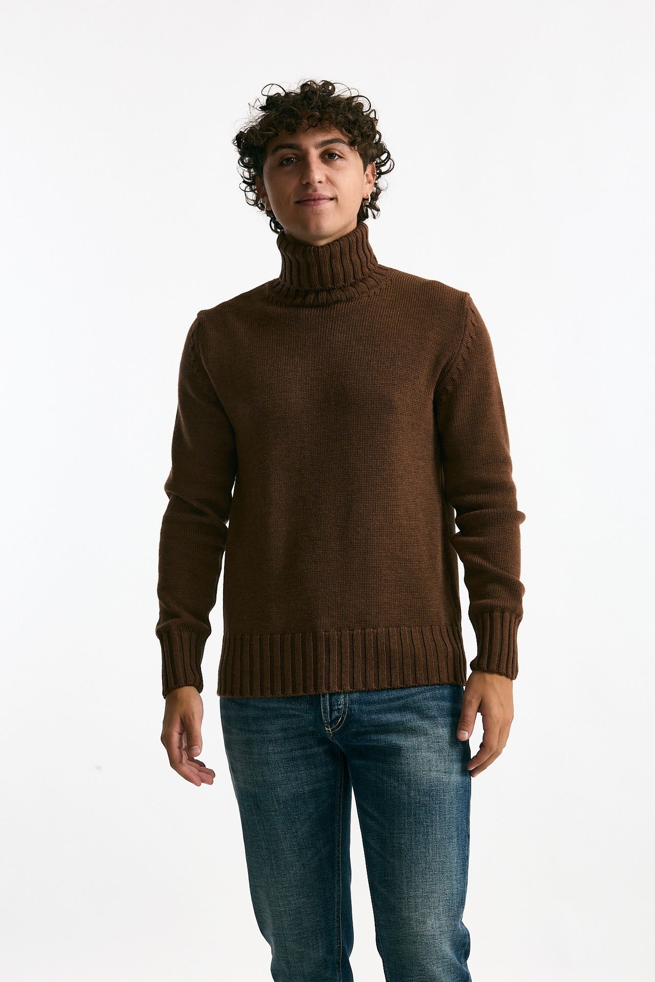 Dolcevita in lana marrone men ( p - s ) - 1