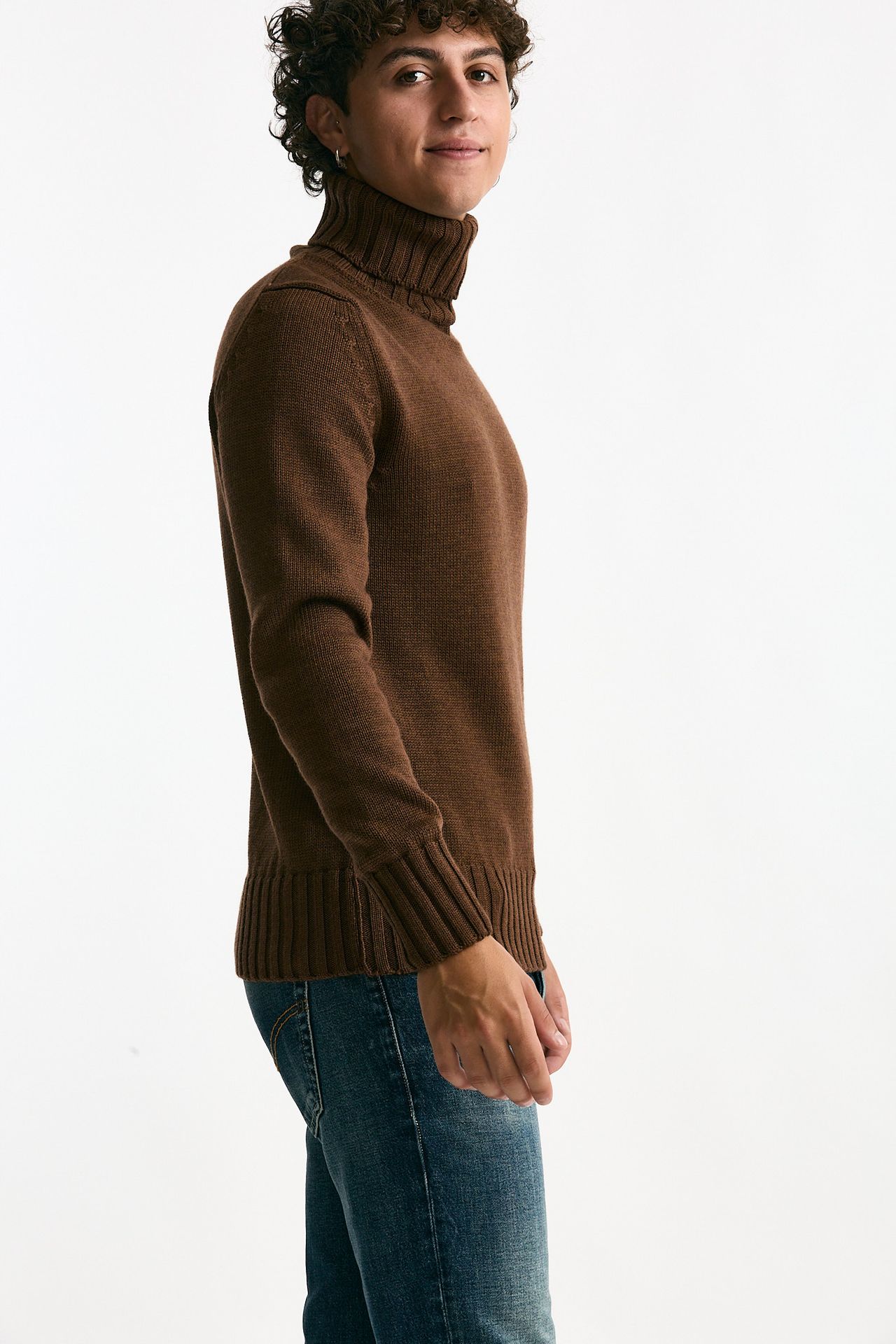 Dolcevita in lana marrone men ( p - s ) - 2