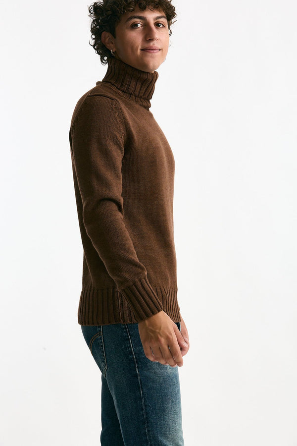 Dolcevita in lana marrone men ( p - s )