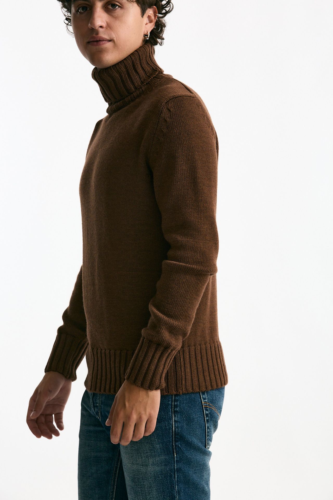 Dolcevita in lana marrone men ( p - s ) - 4