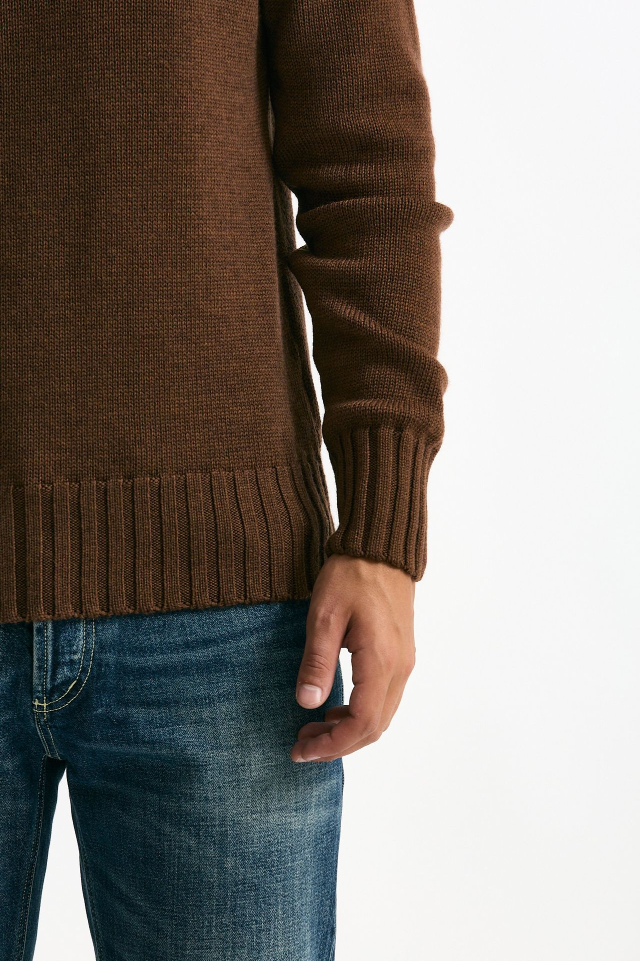 Dolcevita in lana marrone men ( p - s ) - 6