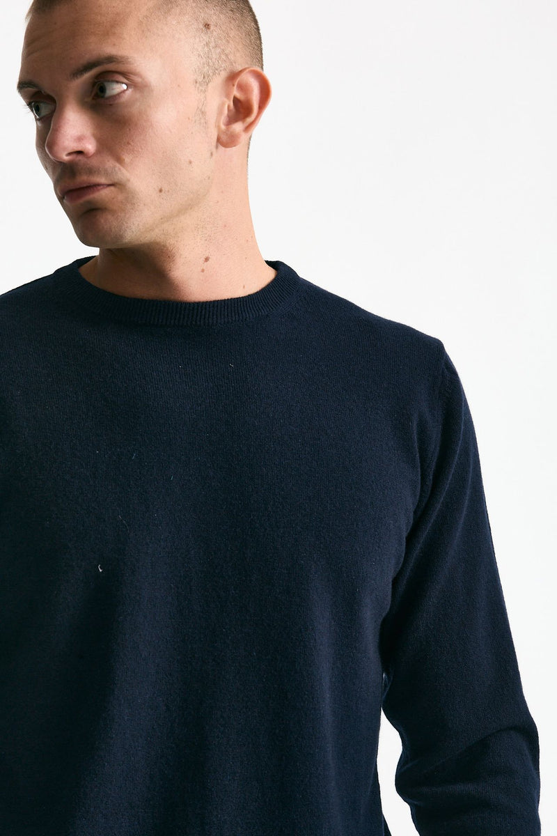Maglia girocollo in cashmere blu men ( p - s ) - 5
