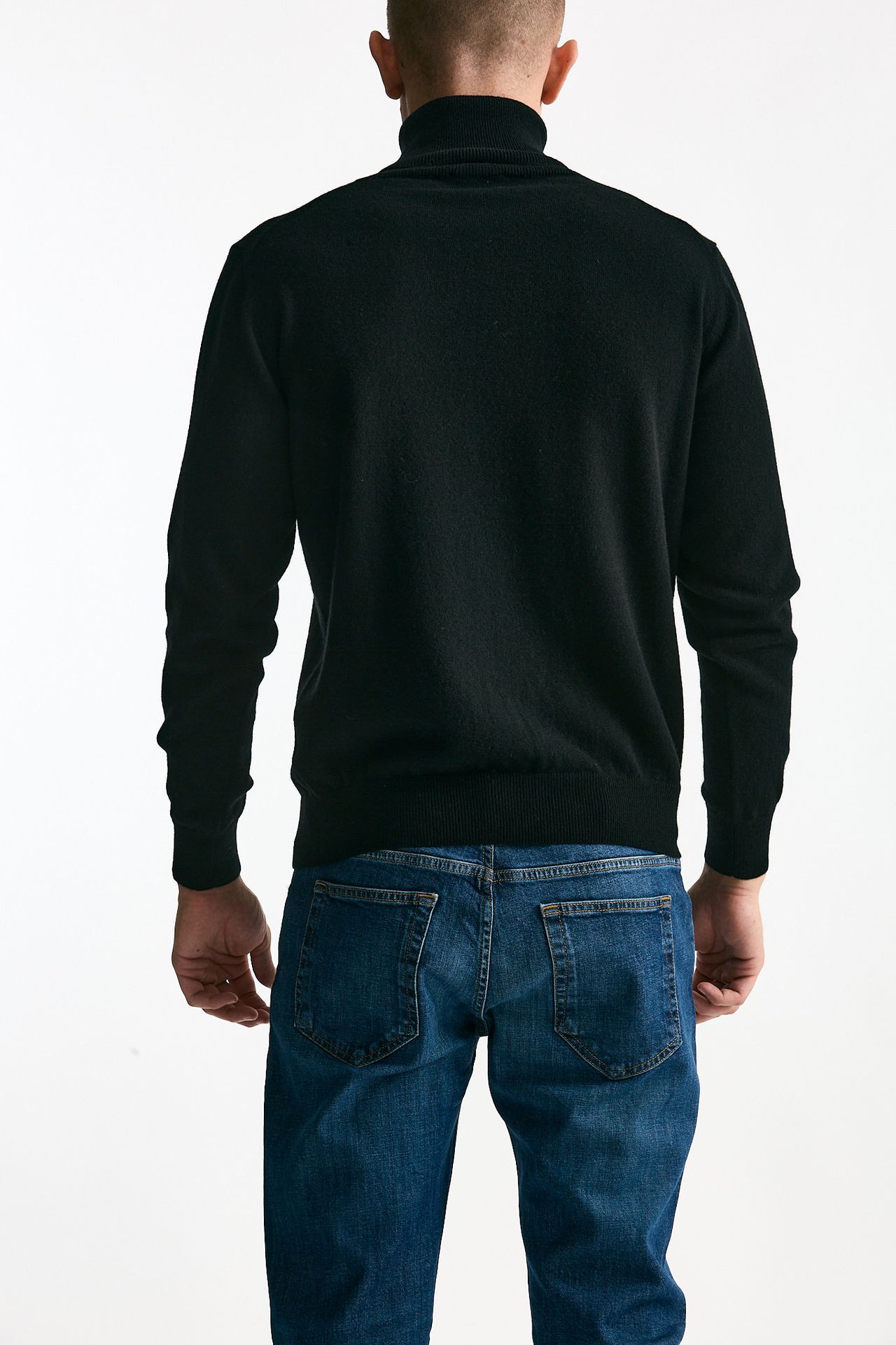 Dolcevita in cashmere nero men ( p - s ) - 3