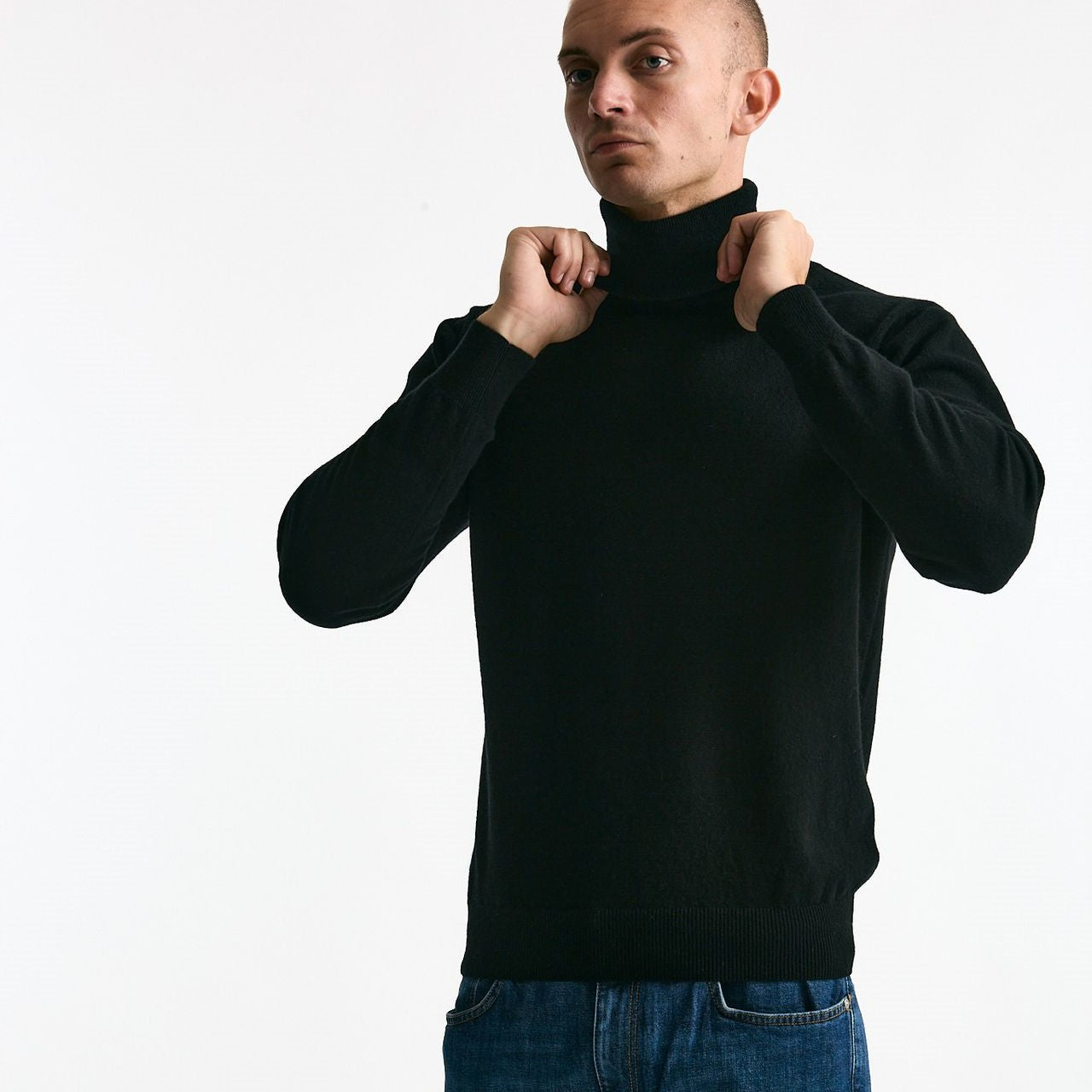 Dolcevita in cashmere nero men ( p - s ) - 6