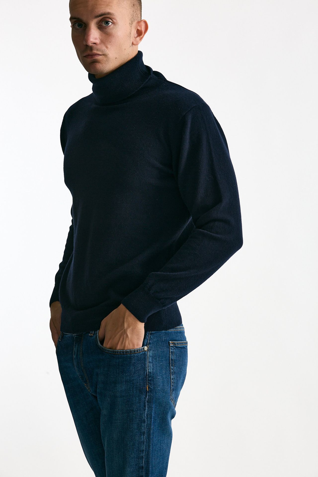 Dolcevita in cashmere blu men ( p - s ) - 2