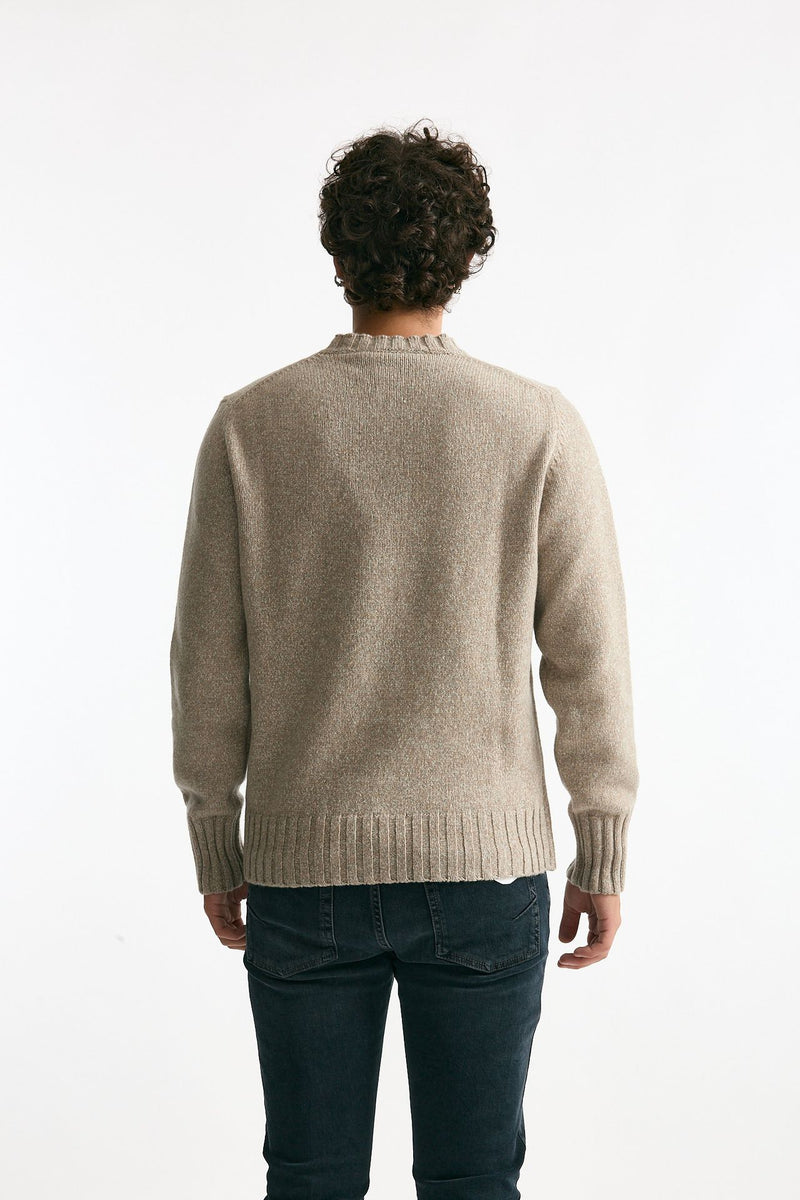 Maglia in cashmere moulinè beige/panna men ( p - s ) - 4
