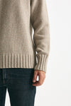 Maglia in cashmere moulinè beige/panna men ( p - s ) - 6