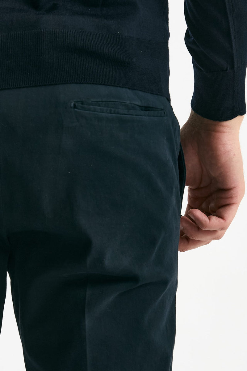 Pantalone EDGE-DIECI in cotone stretch blu men Pt torino - 7
