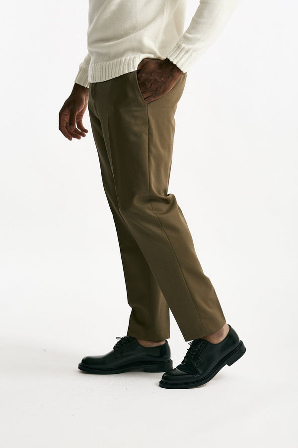 Pantalone EDGE-REBEL in lana cammello men Pt torino