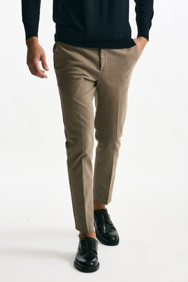 Pantalone EDGE-DIECI in cotone stretch beige men Pt torino