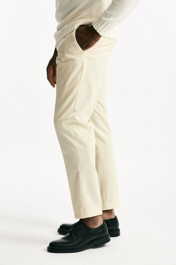 Pantalone EDGE-REBEL in lana ferma panna men Pt torino