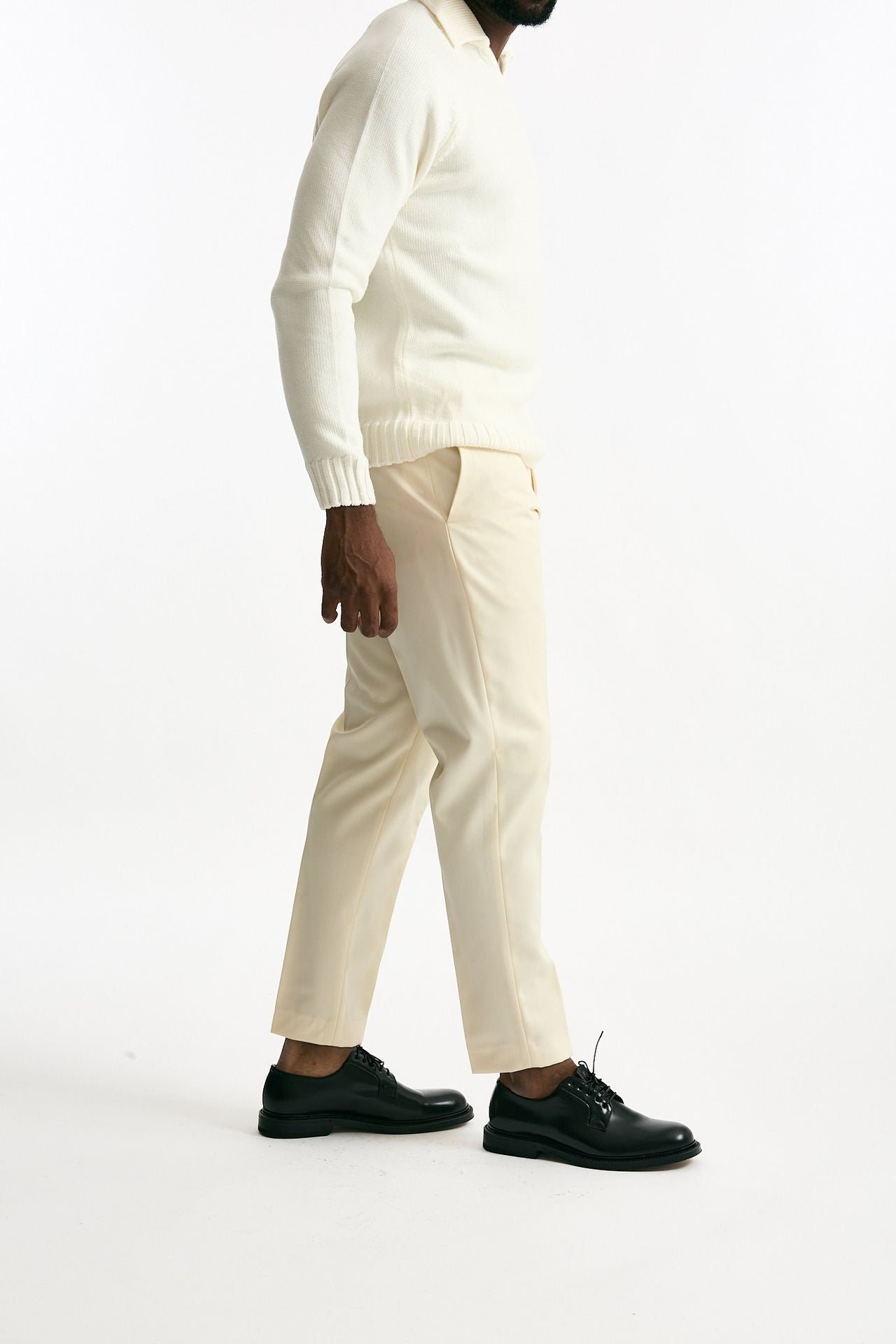 Pantalone EDGE-REBEL in lana ferma panna men Pt torino - 4