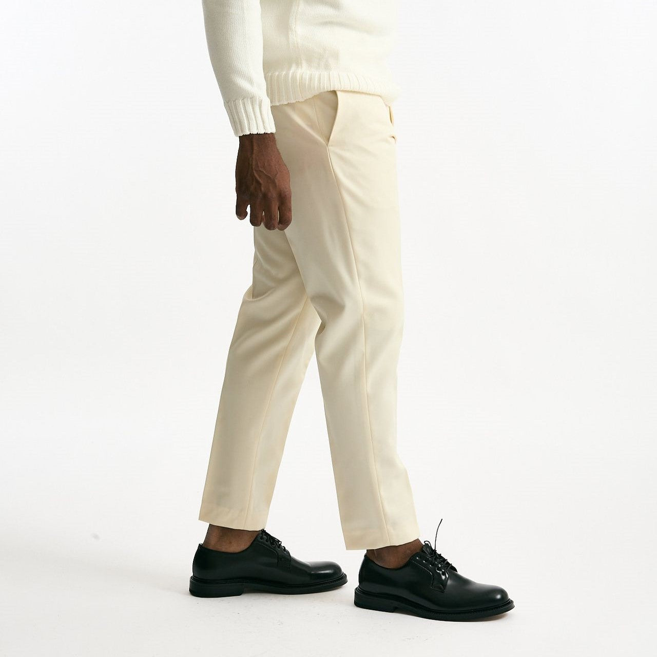 Pantalone EDGE-REBEL in lana ferma panna men Pt torino - 8
