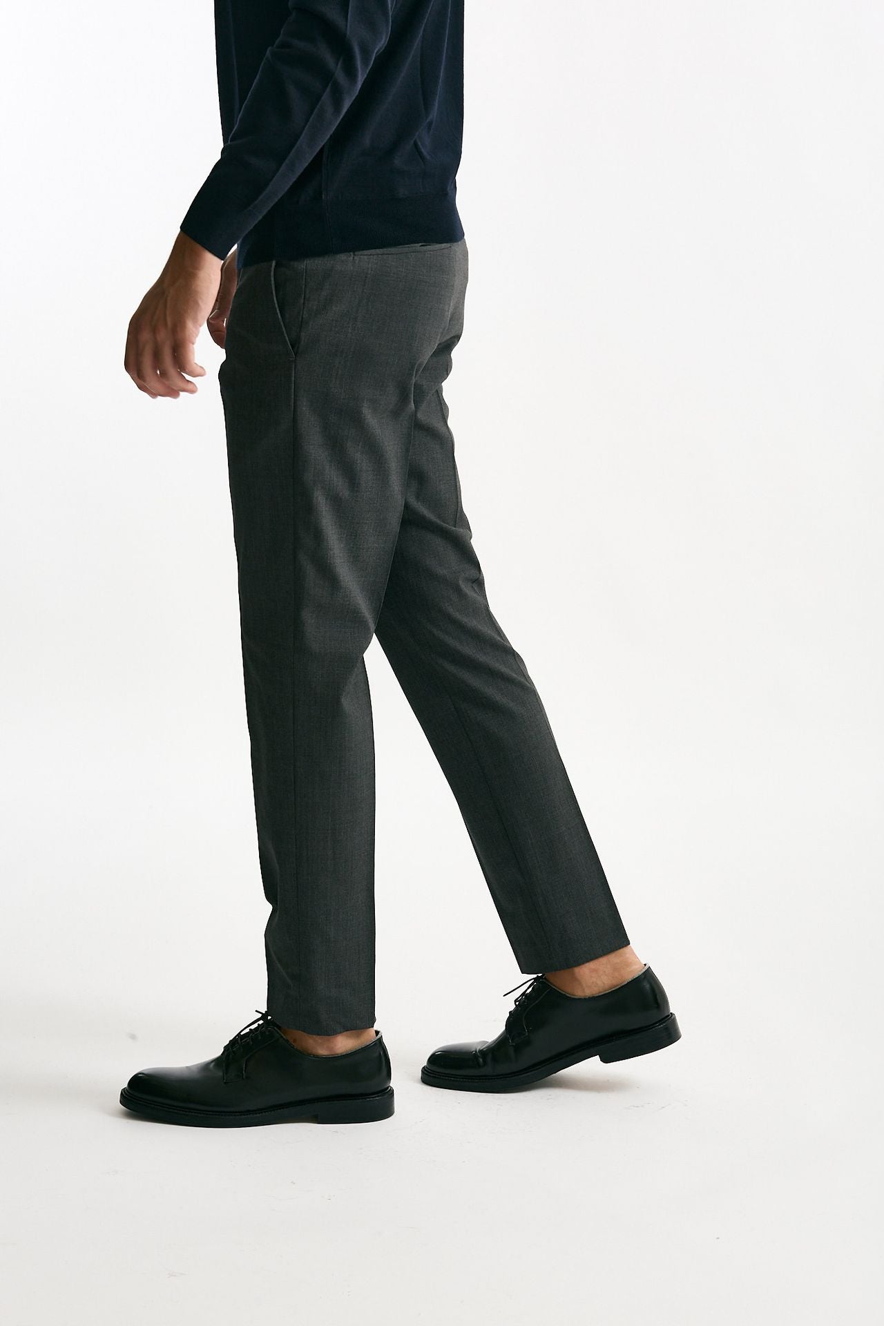 Pantalone EDGE- DIECI in lana stretch grigio men Pt torino - 2