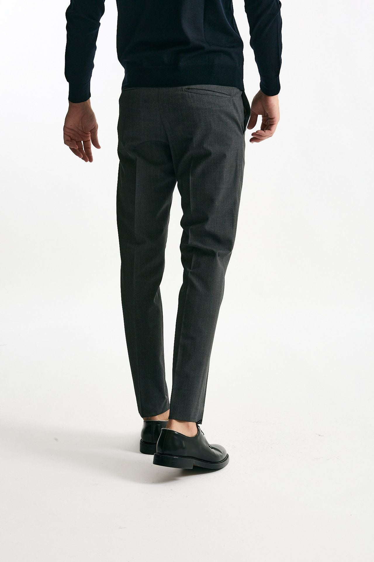 Pantalone EDGE- DIECI in lana stretch grigio men Pt torino - 3
