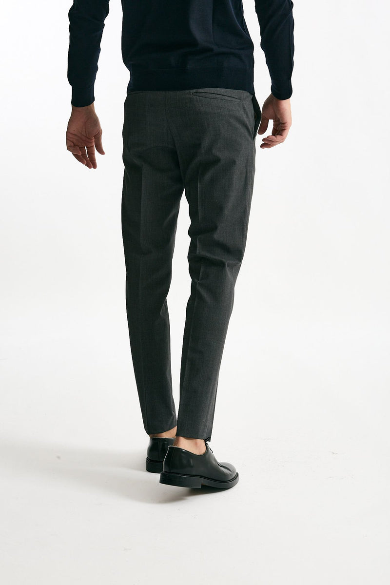 Pantalone EDGE- DIECI in lana stretch grigio men Pt torino - 3