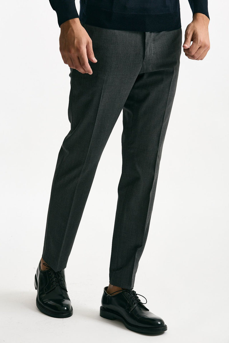 Pantalone EDGE- DIECI in lana stretch grigio men Pt torino - 4