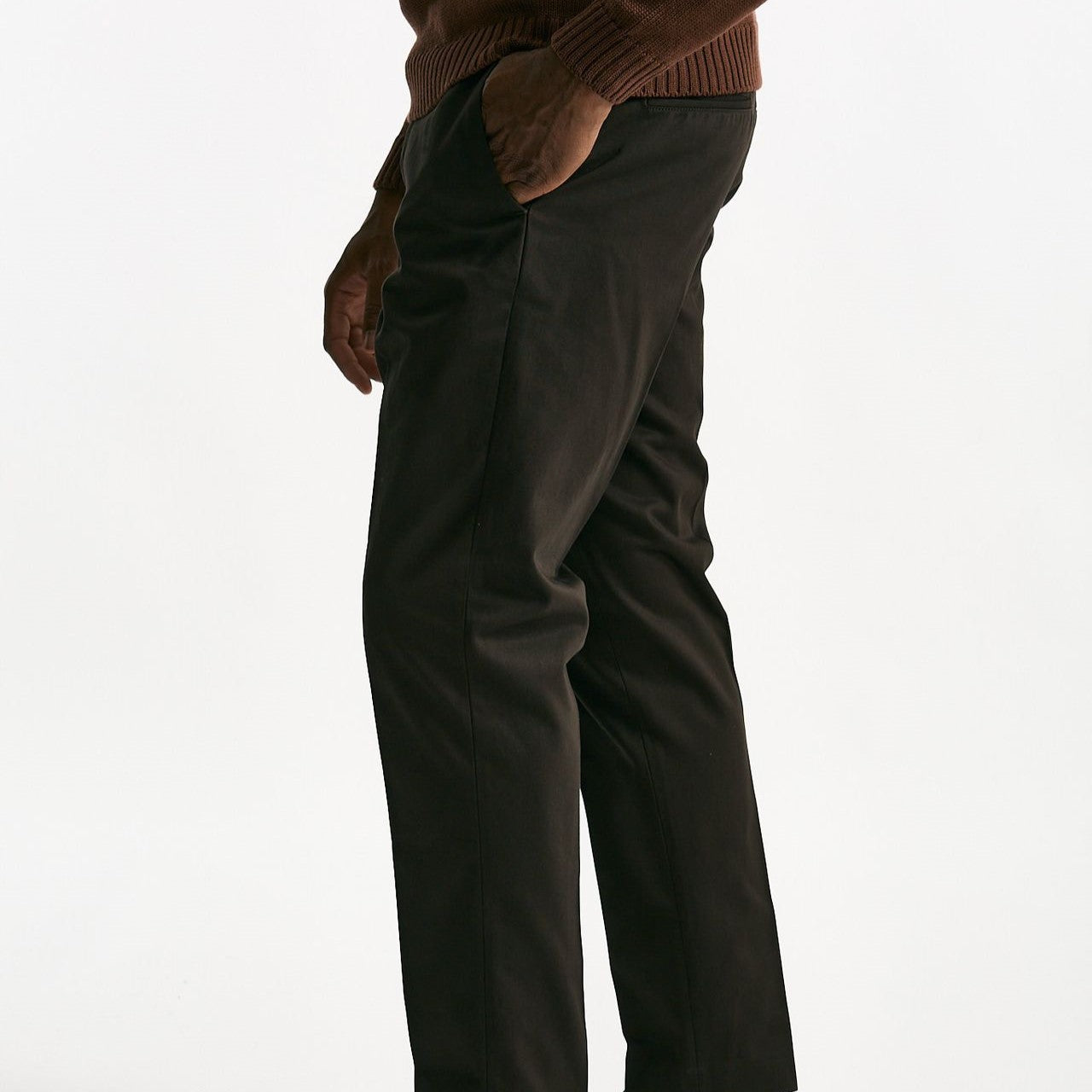 Pantalone EDGE-REBEL in cotone fermo marrone men Pt torino - 7