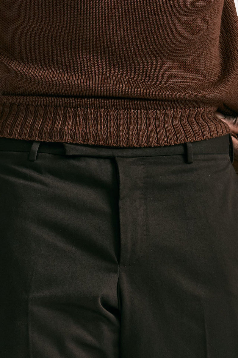 Pantalone EDGE-REBEL in cotone fermo marrone men Pt torino - 4