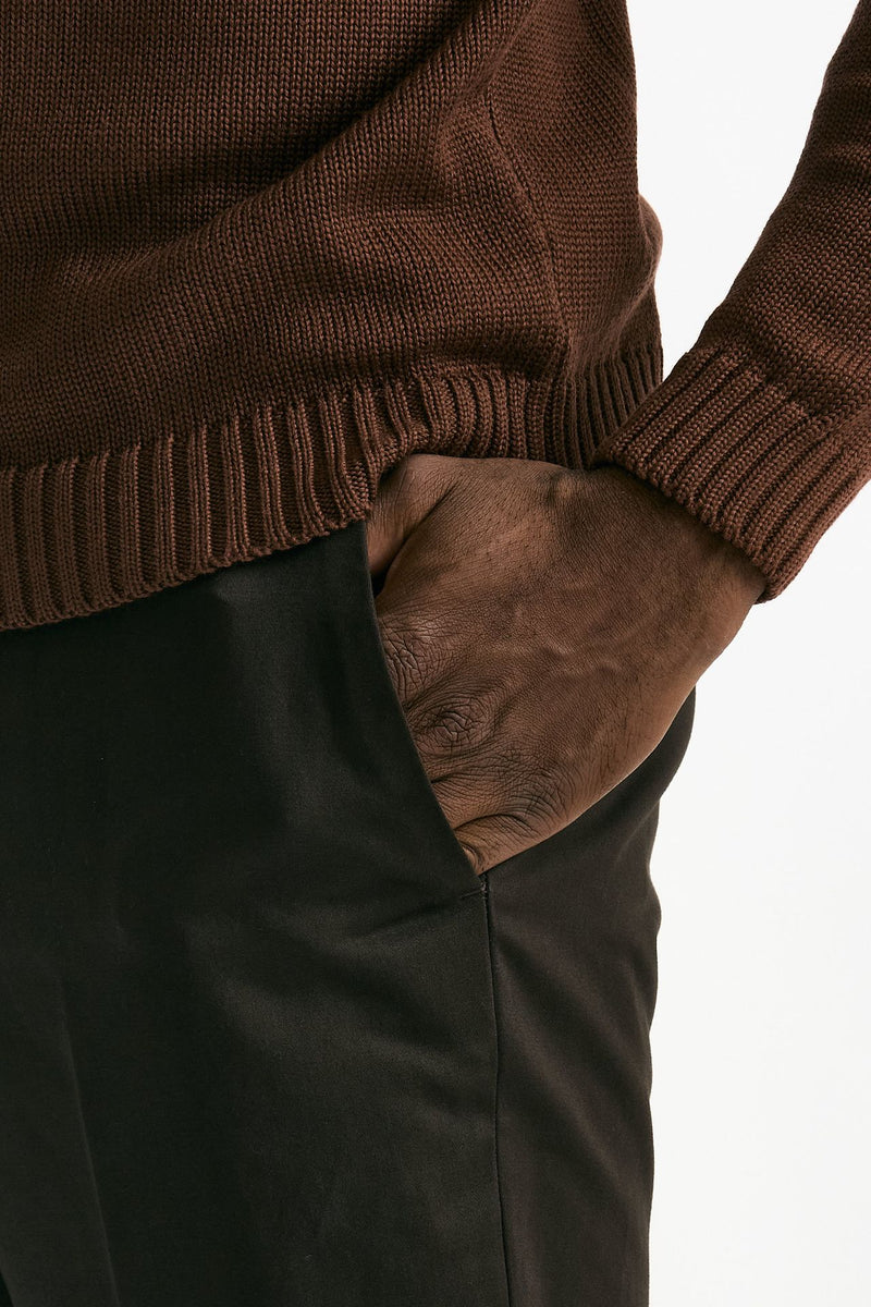Pantalone EDGE-REBEL in cotone fermo marrone men Pt torino - 5