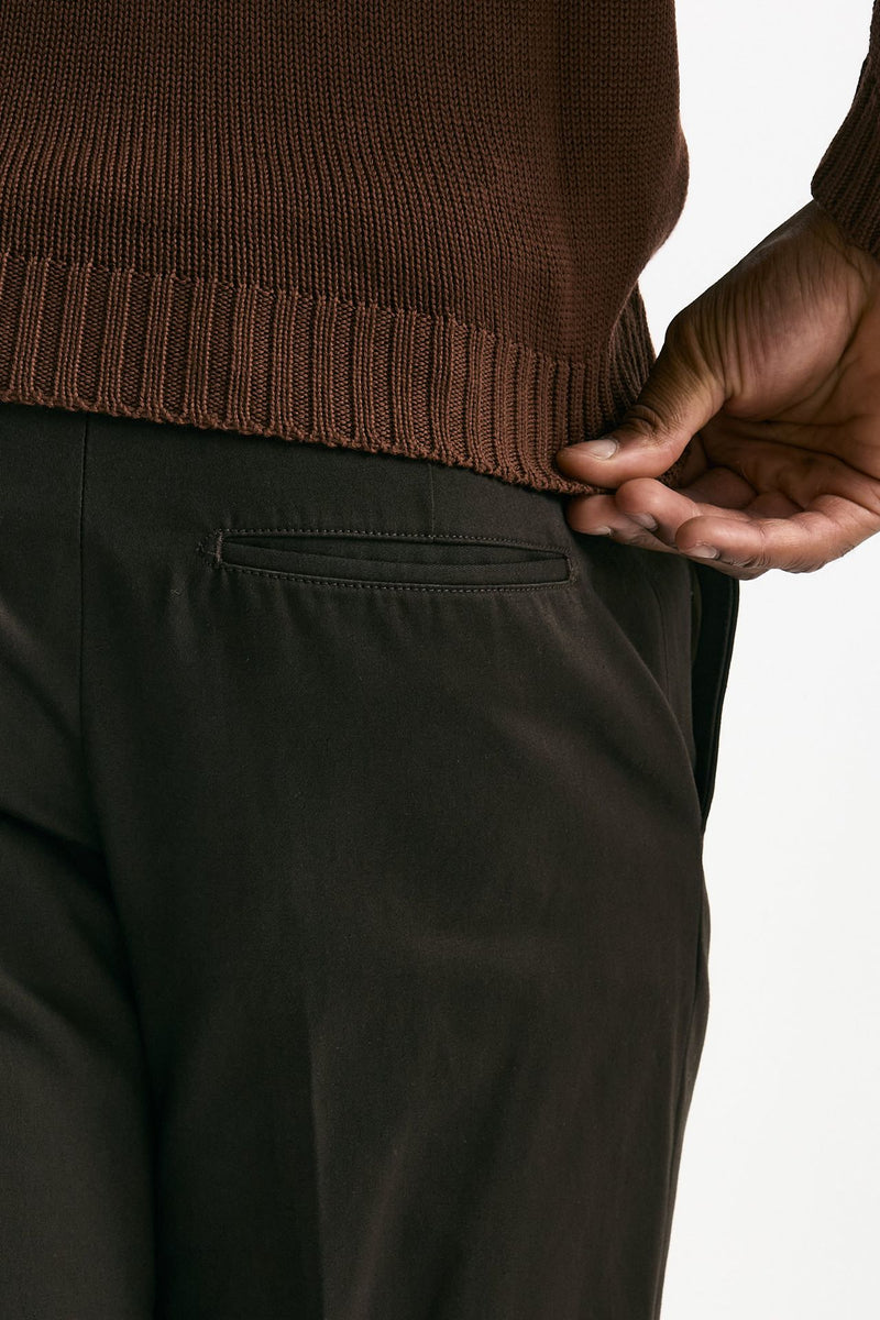 Pantalone EDGE-REBEL in cotone fermo marrone men Pt torino - 6