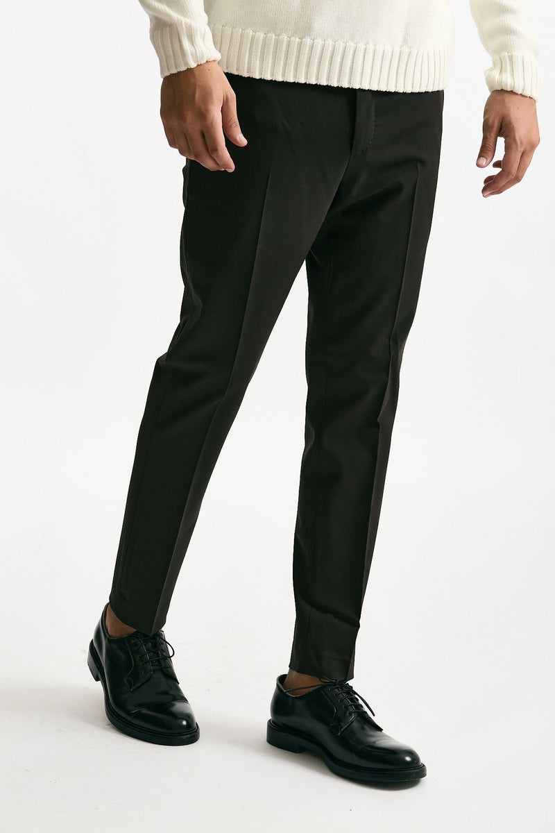Pantalone EDGE- DIECI in lana stretch marrone men Pt torino - 4