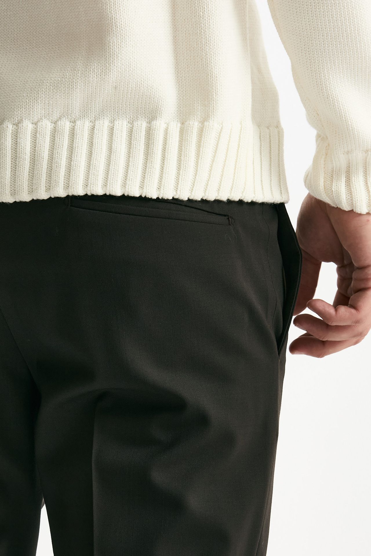 Pantalone EDGE- DIECI in lana stretch marrone men Pt torino - 7