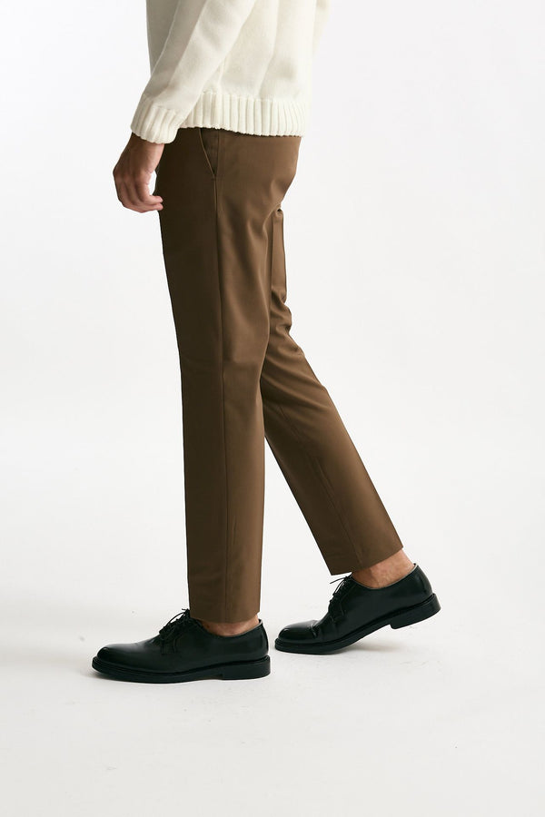 Pantalone EDGE- DIECI in lana stretch cammello men Pt torino