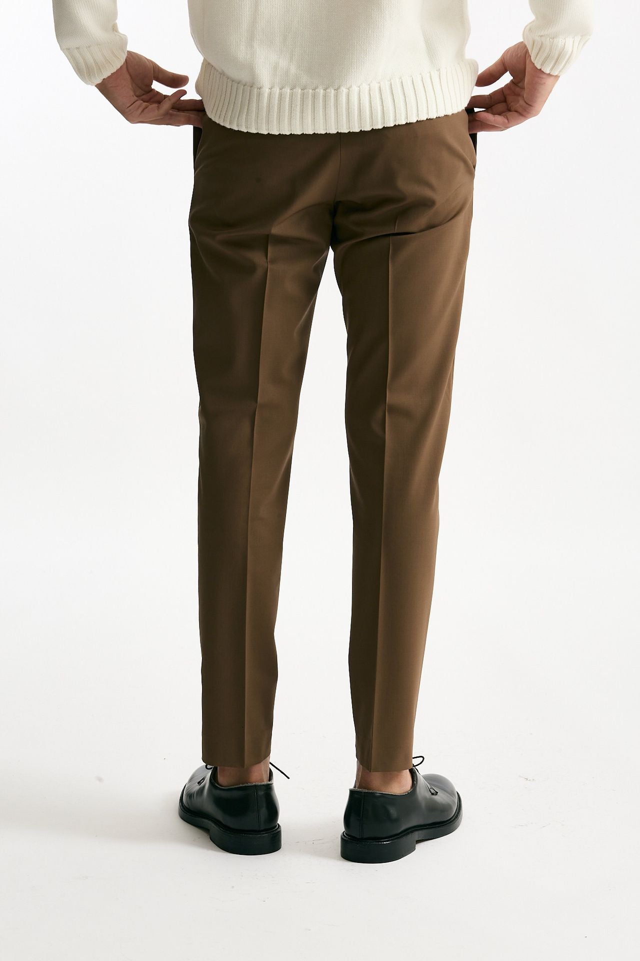 Pantalone EDGE- DIECI in lana stretch cammello men Pt torino - 3