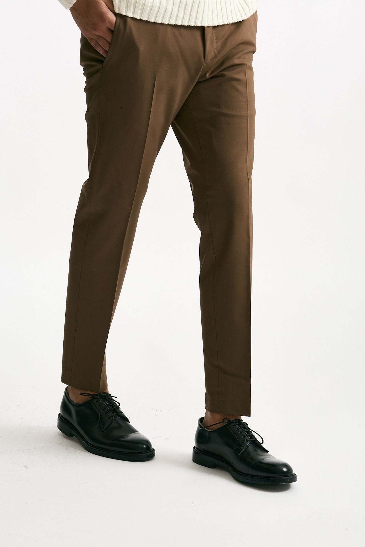 Pantalone EDGE- DIECI in lana stretch cammello men Pt torino - 4
