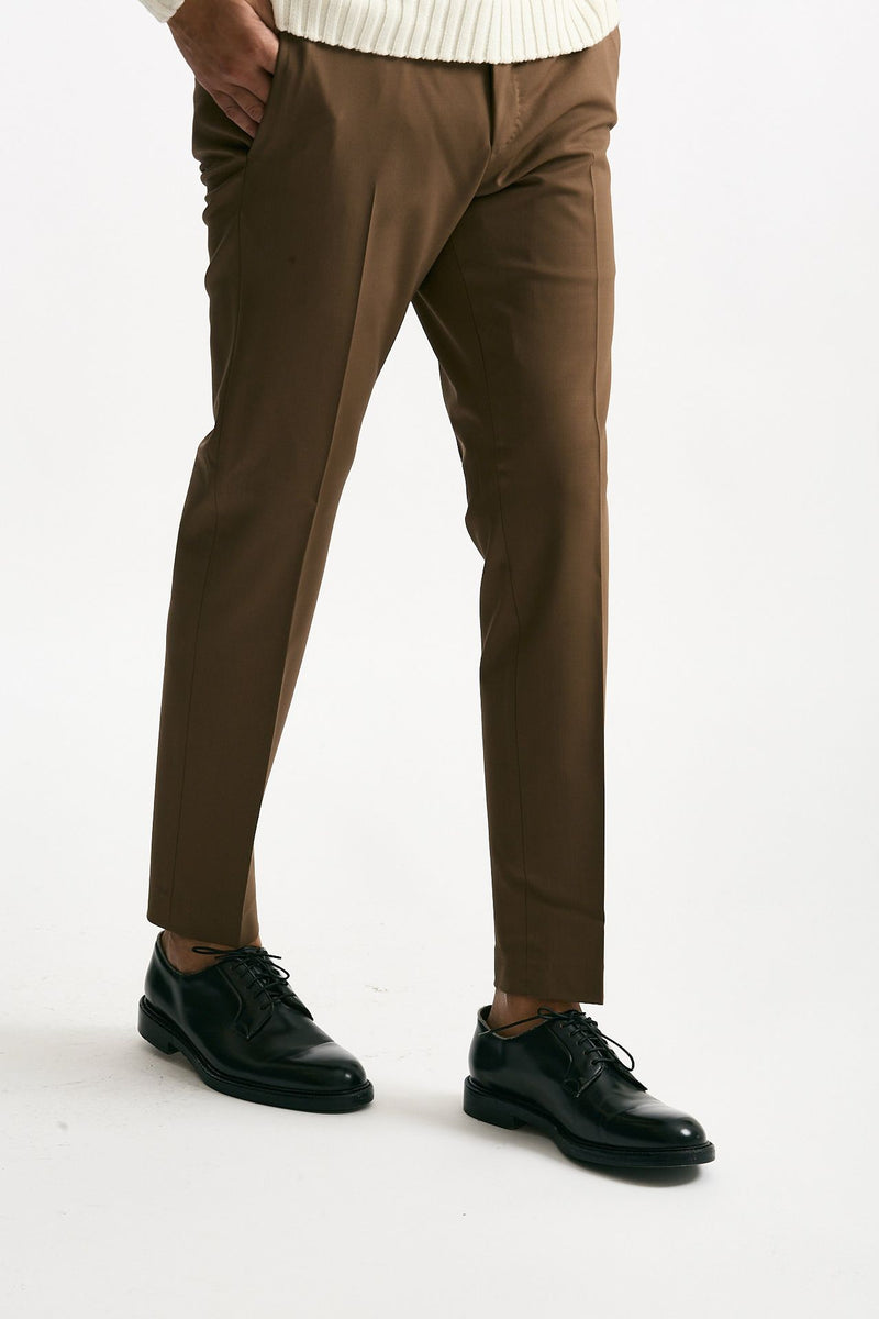 Pantalone EDGE- DIECI in lana stretch cammello men Pt torino - 4