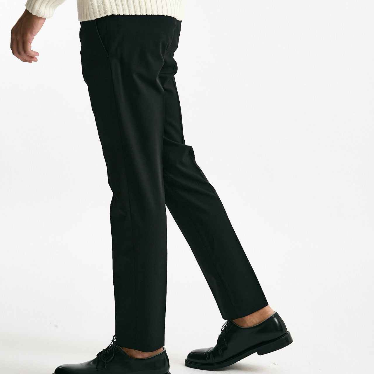 Pantalone EDGE-DIECI in lana stretch nero men Pt torino - 8