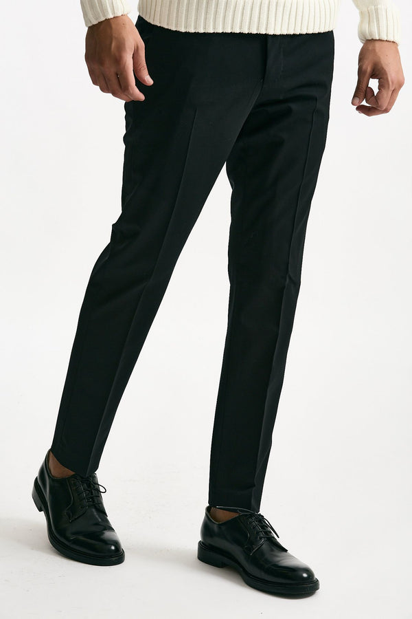 Pantalone EDGE-DIECI in lana stretch nero men Pt torino